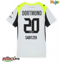 Camiseta Borussia Dortmund Marcel Sabitzer #20 Visitante Equipación para mujer 2025-26 manga corta